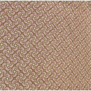 Pink & Brown Swirl Pattern Cotton Fabric  8" x 44" for Sewing & Crafts by Moda